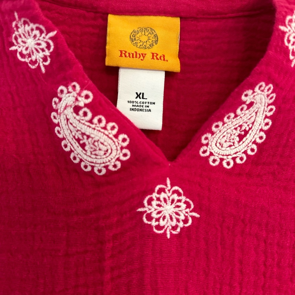 Women’s Top. Ruby Road, XL. Pink